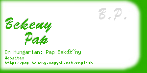 bekeny pap business card